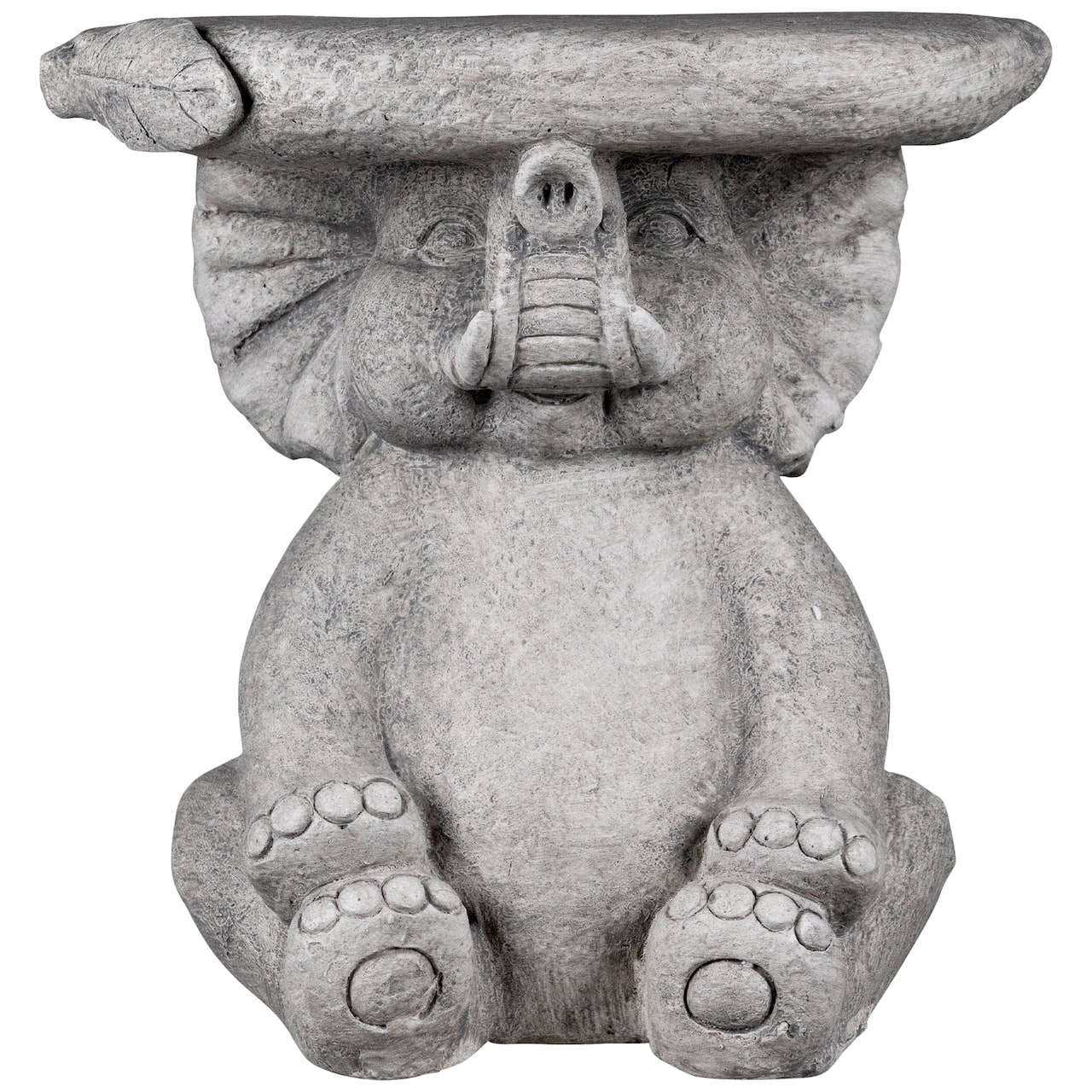Elephant Outdoor Garden Plant Stand - 12.25" - Gray